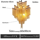 Axyaa Crystal LED Chandelier with Tassel Pendant and Aluminum Chain