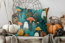 Axyaa Cute Ghosts Campfire Halloween Pillow Cover