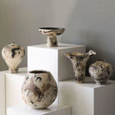 Axyaa Handcrafted Ceramic Vase: Wabi-Sabi Modern Art Sculpture for Flower Arrangement