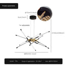 Axyaa Modern LED Chandelier with Remote Control for Home Ceiling Lighting