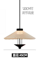 Axyaa Fabric Hanging Chandelier Light Fixture, Simple Cloth Pendant for Bedroom & Dining Room.