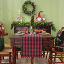 Axyaa Christmas Plaid Jacquard Table Runner for Festive Home Decor