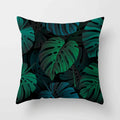 Axyaa Tropical Green Plants Pattern Cushion Cover for Sofas and Decor