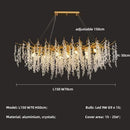 Axyaa Modern Luxury Crystal Chandelier Pendant Light for Home Decor
