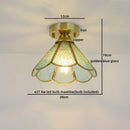 Axyaa Glass Copper LED Ceiling Lights: Modern Nordic Ceiling Lamp for Home Lighting