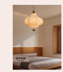 Axyaa Wabi-sabi Retro Pendant Lights: LED E27 Fabric Art Decor for Bedroom, Tea Room & Cafe