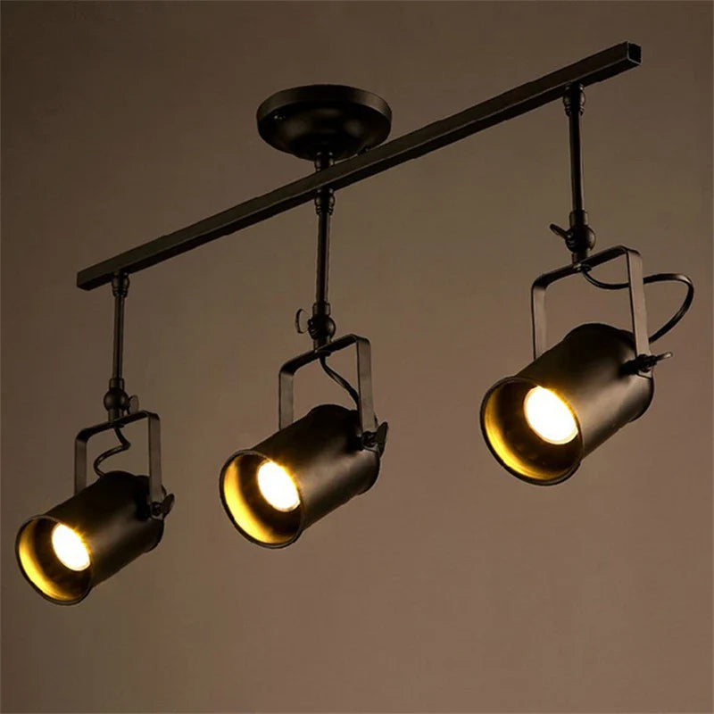 Axyaa Retro Industrial Ceiling Pendant Light Rotation E27 Spotlight for Home and Bar