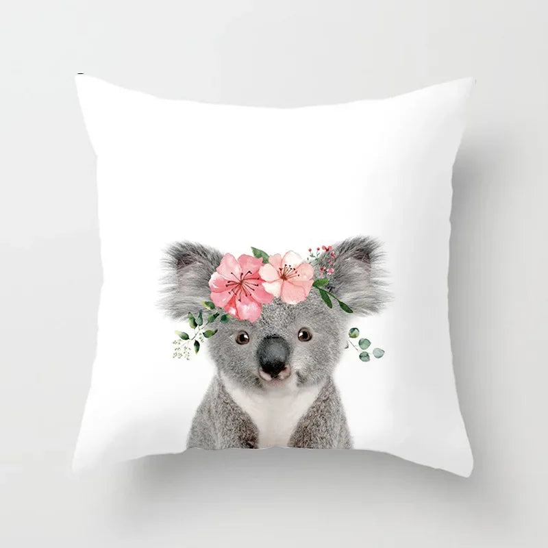 Axyaa Animal Print Decorative Cushion Cover Pillowcase for Home and Car Decor