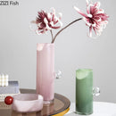 Axyaa Gradient Color Glass Ball Vase for Cute Floral Arrangement