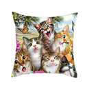 Cat Pattern Cushion Cover 45x45cm - Ideal Sofa & Home Decor Gift by Axyaa