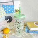 Axyaa Flower Tumbler: Cute 700ml Portable Reusable Drinking Bottle, BPA-Free