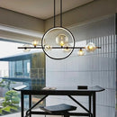Axyaa White Glass Led Chandelier for Modern Living Room Magic Bean Lighting
