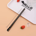 Axyaa Stainless Steel Wide Metal Drinking Straws Set with Cleaner Brush