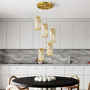 Axyaa Retro Crystal Pendant Light for Home Dining Table - Minimalist Branded Hanging Lamp