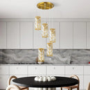 Axyaa Retro Crystal Pendant Light for Dining Table - Stylish & Minimalist Home Hanging Lamp