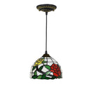 Axyaa European Stained Glass Pendant Chandelier Light Fixture Home Decor