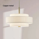 Axyaa Modern Three-Layer Fabric Chandelier for Living Room, Bedroom, and Hotel Lighting