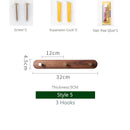 Axyaa Black Walnut Wood Clothes Hook: Stylish Brass Wall Hanger for Bedroom & Foyer