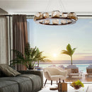 Axyaa Rock Glass Chandelier Pendant Lamps for Living Room Restaurant Bedroom