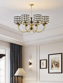 Axyaa Polka Dots Chandelier: Retro Style Round Pendant Lamp for Home Decor