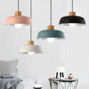 Axya Nordic Wood Aluminum Pendant Lights, Modern Hanging Lamps, Kitchen Living Room Chandelier Lighting