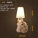 Axyaa Retro Horse Resin Wall Lamp