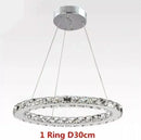 Axyaa Circular Crystal Chandelier LED Light for Luxury Homes