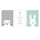 Nordic Style Nursery Wall Art Print for Kids Room Decor by Axyaa