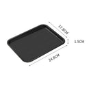 Axyaa Black Melamine Serving Tray | Non-Slip & Durable Tableware for Chinese Restaurant