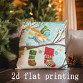 Christmas Digital Printed Pillow Covers by Axyaa for Sofa, Bedroom, Car - Pattern Cushion Cover