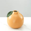 Axyaa Orange Ceramic Vase with Simulated Pomelo Fruit for Home Decoration