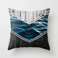 Axyaa Wood Texture Marble Pillowcases - Geometric Cushions Case for Home Decor