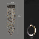 Axyaa Crystal Chandelier Stair Pendant Living Room Lighting Modern Interior Pendant Lights