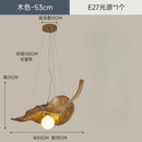 Axyaa Retro Leaf Wood Pendant Light for Commercial Decor, Bar, Restaurant, Hotel, Shop