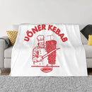 Axyaa D?ner Kebab Throw Blanket - Cozy Soft Nap Thermals - Travel Summer Kids Blanket