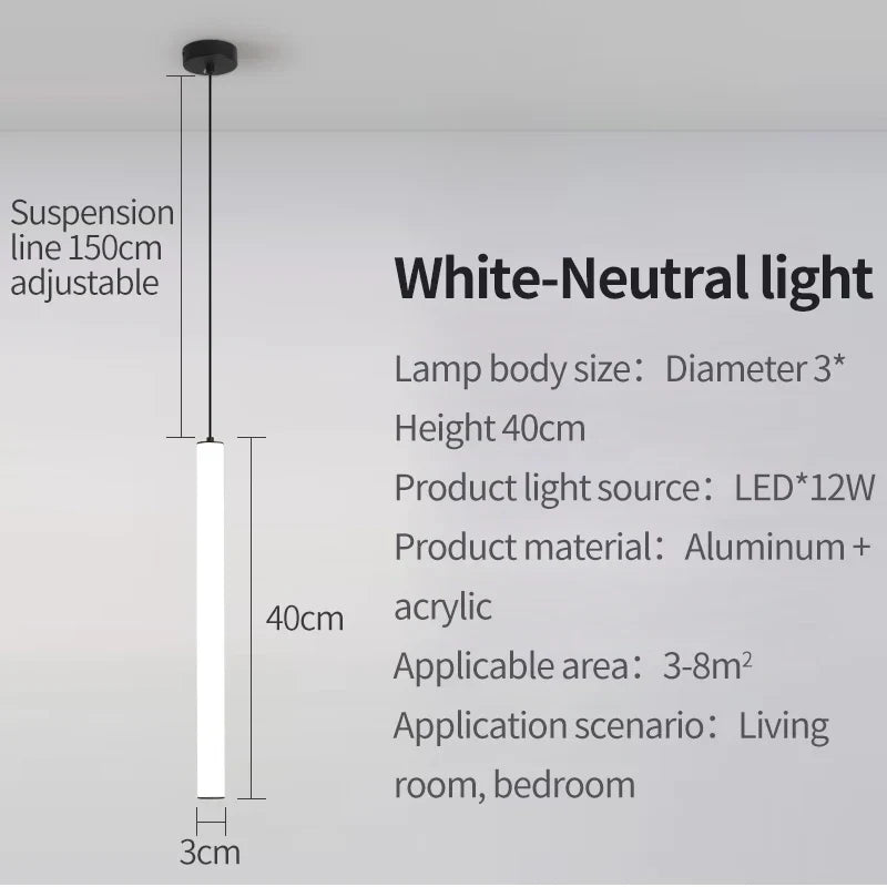 Axyaa LED Pendant Light for Home Office, 360° Luminous Ceiling Fixture