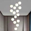 Axyaa Modern Duplex Staircase Pendant Light - Villa Magic Bean Style