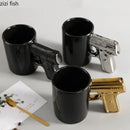 Axya Ceramic Pistol Mug Set for Breakfast Tea and Coffee