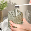 Axyaa Square Toothbrush Holder Water Cup Bathroom Accessory