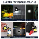 Axyaa LED Lantern Flashlight Keychain USB Rechargeable Compact Outdoor Emergency Light