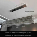 Axyaa Crystal LED Pendant Light: Luxury Steel Hanging Lamp for Modern Foyer & Dining Room