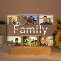 Personalized Acrylic Lamp with Photo & Text, Axyaa Bedroom Night Light Gift