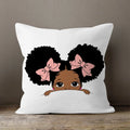 Axyaa Cartoon Girl Pillow Case: Soft Short Plush Cushion Cover for Sofa & Home Decor