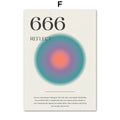 Modern Angel Numbers Aura Art Prints by Axyaa - Aesthetic Canvas Painting for Home Décor
