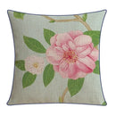 Axyaa Vintage Floral Pillow Cover Pink Green 45x45cm