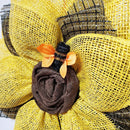 Axyaa Sunflower Bee Wreath 3D Wall Hanging Ornament – Festive Home Decoration