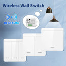 Axyaa Wireless RF 433Mhz Wall Switch 1/2/3 Gang LED Panel Remote Control 10A 100-240V