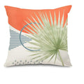 Tropical Leaf Geometric Pattern Cushion Cover - Axyaa Decor for Sofa, Bedroom, Car