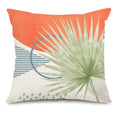 Tropical Leaf Geometric Pattern Cushion Cover - Axyaa Decor for Sofa, Bedroom, Car