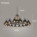 Axyaa Industrial Loft Iron Chandelier for Coffee Shop Restaurant Club Lighting